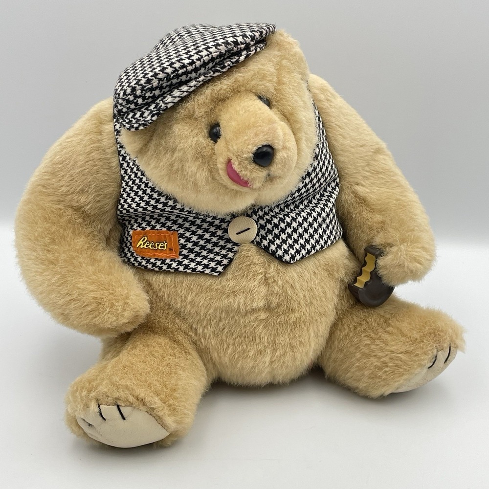 Vintage 1997 Reese's Bear Company Plush Teddy Bear 8" Hershey Promo Stuffed Toy